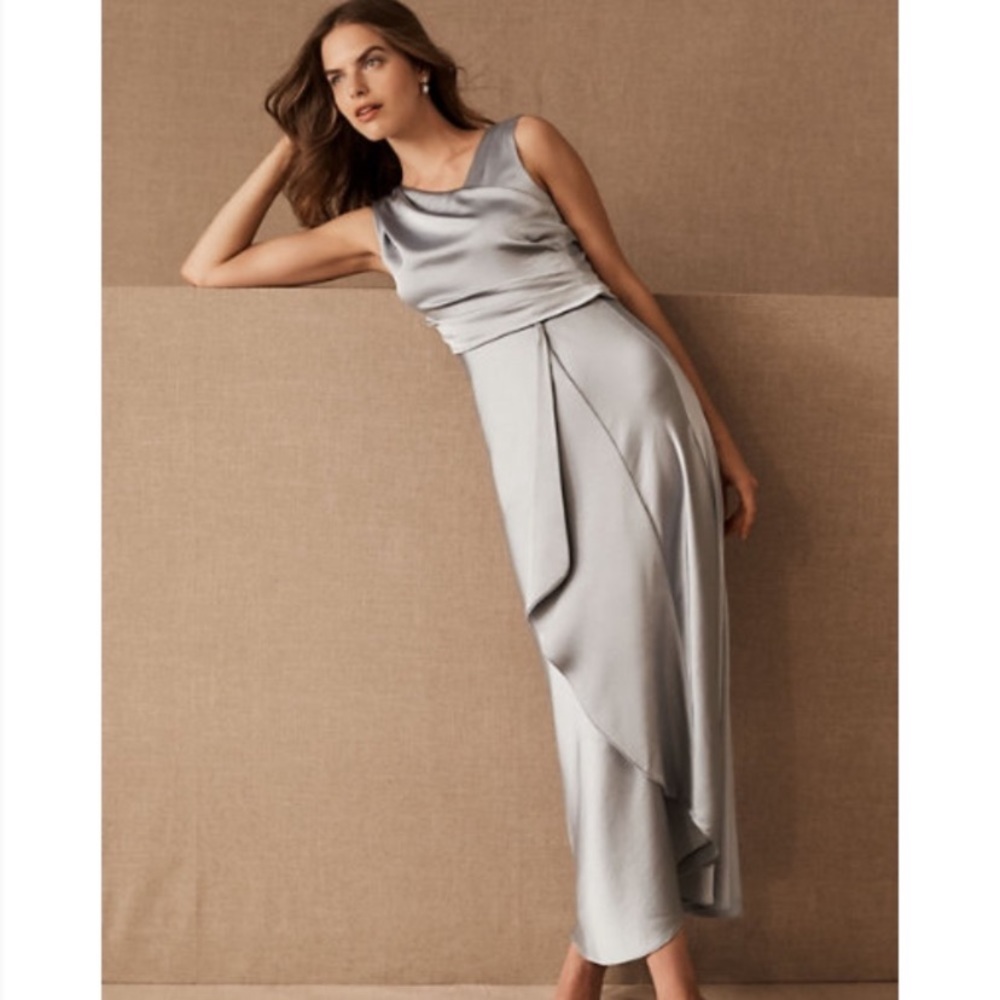 BHLDN Espen Satin Maxi Dress  Size 12 - re-poshing